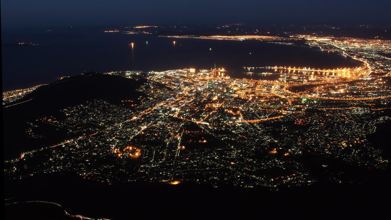 Cape Town, South Africa aerial view